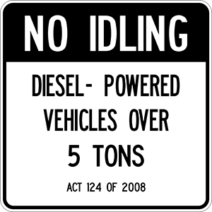 No Idling - R7-100 - 24" x 24"