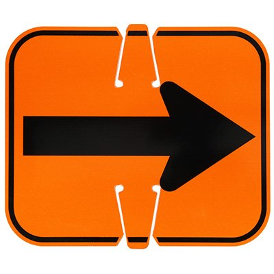 Cone Sign – Reversible Arrow (Double-Sided, Engineer Grade Reflective)