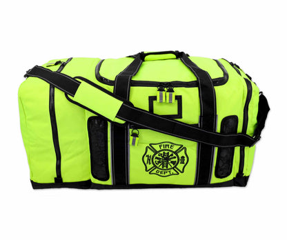 Quad Vent Step-In Turnout Gear Bag – Hi-Vis Fluorescent Yellow
