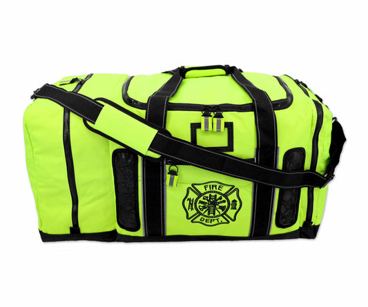 Quad Vent Step-In Turnout Gear Bag – Hi-Vis Fluorescent Yellow