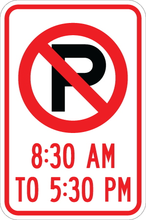No Parking SYMB XXX - R7-2 - 12" x 18"