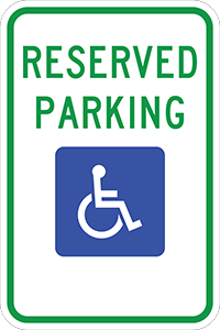 Handicap Reserved Parking - R7-8 - 12" x 18"