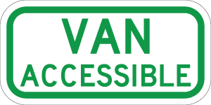 Van Accessible Plaque - R7-8P - 12" x 6"