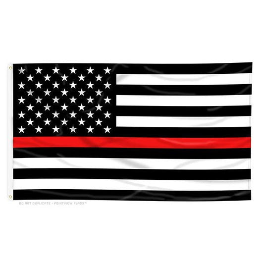 Rothco Thin Red Line U.S. Flag – Reflective Firefighter Tribute Flag